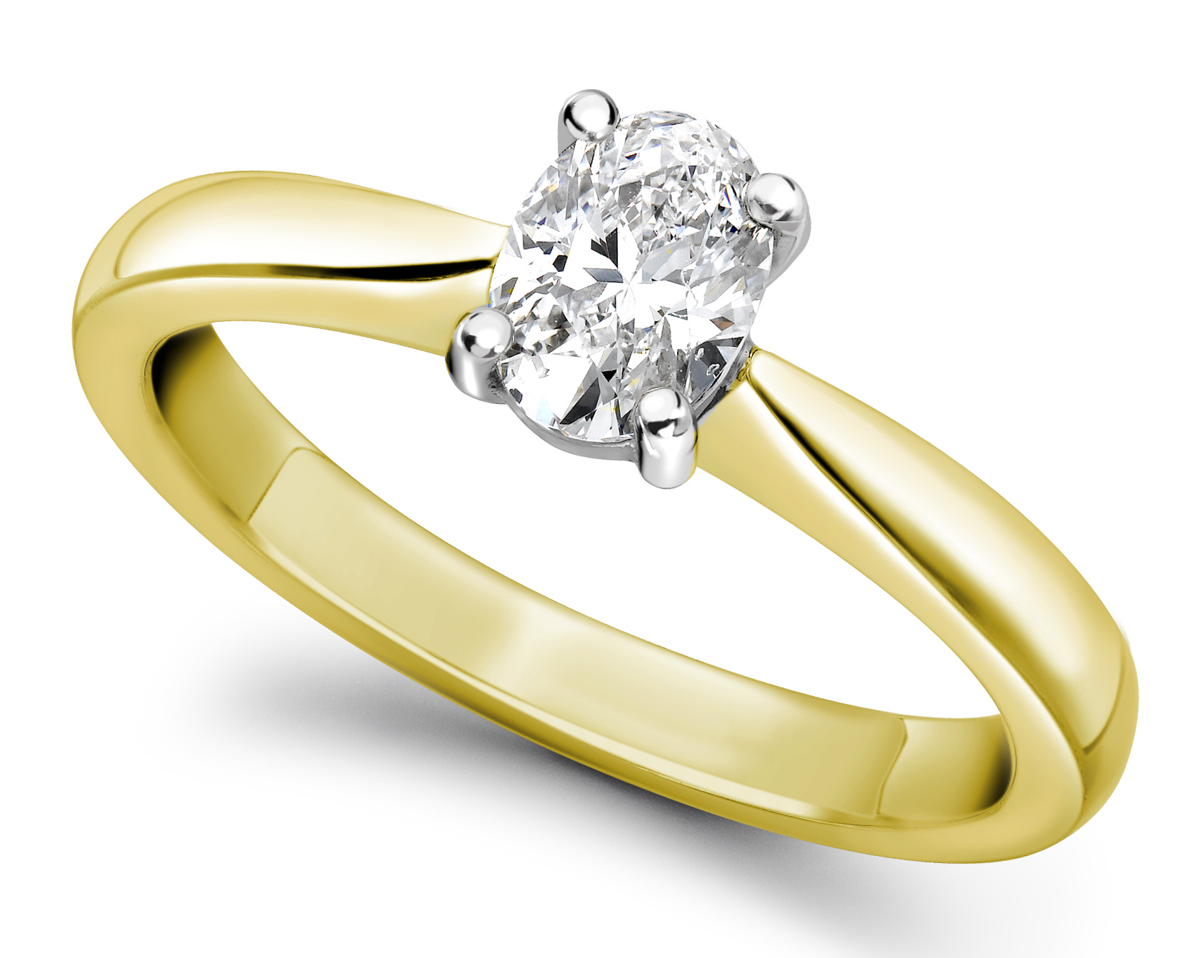 Oval Yellow Gold Diamond Engagement Ring GRC575YG   Main Image