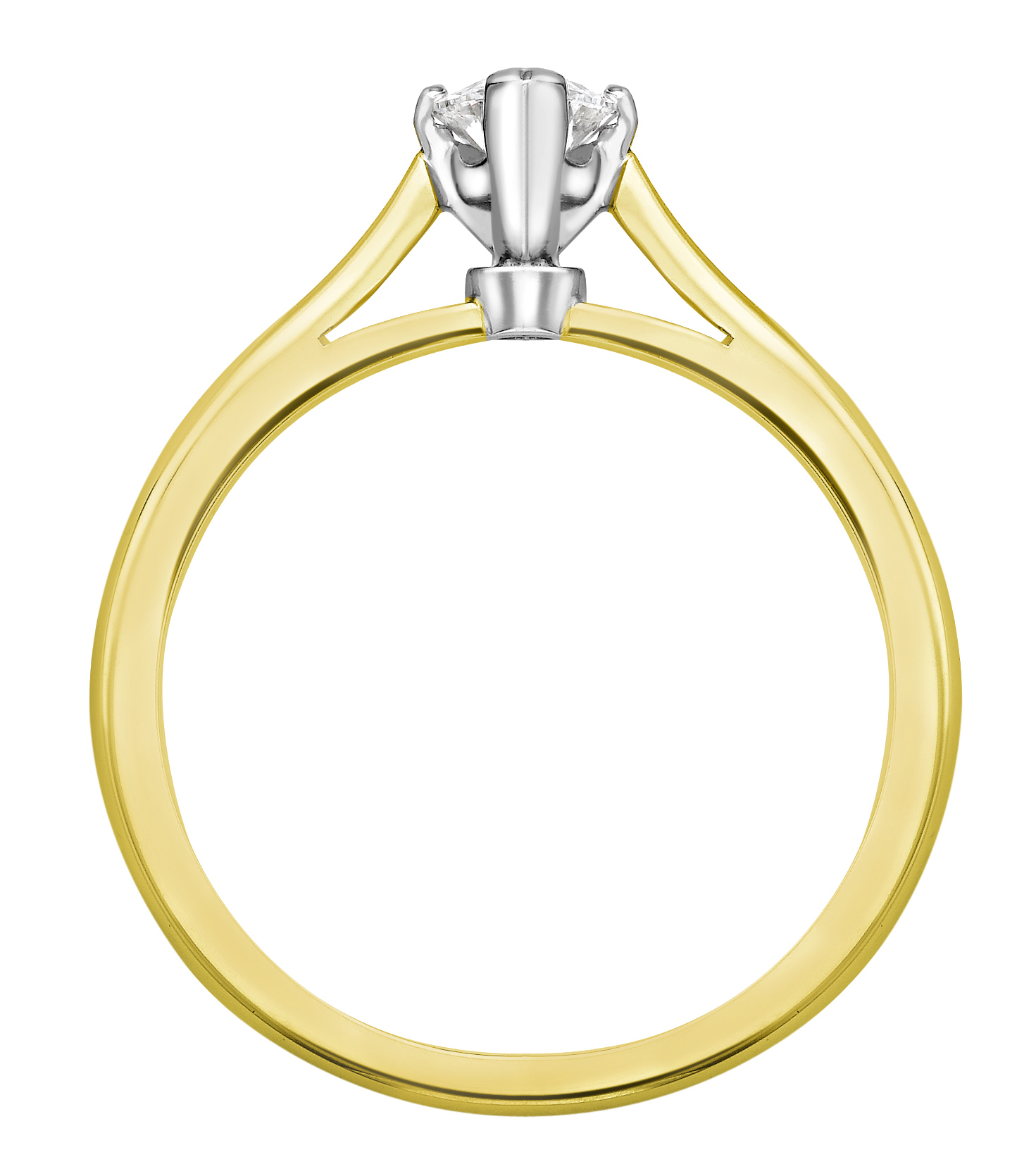 Marquise Cut Yellow Gold Diamond Engagement Ring GRC687YG Image 2
