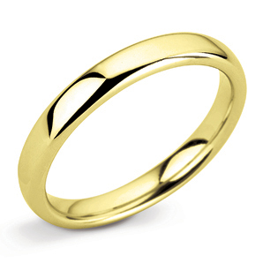 Court 3mm Yellow Gold Wedding Ring Main Image