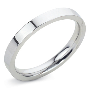 Flat Court 2.5mm Platinum Wedding Ring Main Image