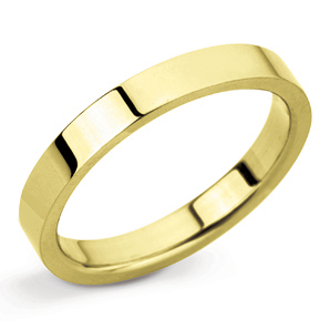 Flat 2mm Yellow Gold Wedding Ring Main Image